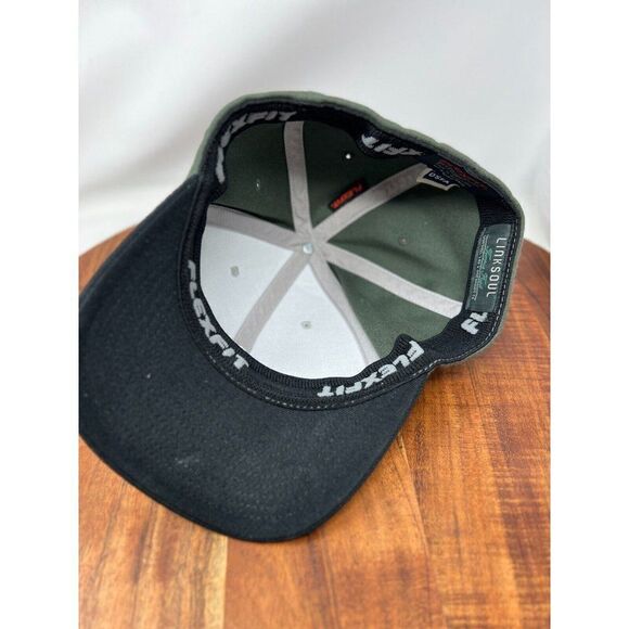 Linksoul Flex-Fit Golf Hat Cap Logo Patch OSFA Grey Green Men - Picture 7 of 9